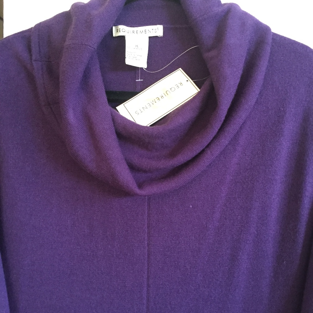 REQUIREMENTS Amethyst Cowl Neck Sweater NWT